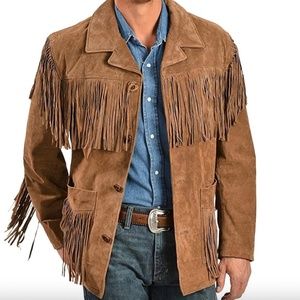 Scully Men's Suede Fringe Jacket, size L, new with tags
